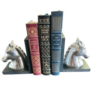 Silver Horse Head Bookends / New, never used, set of 2